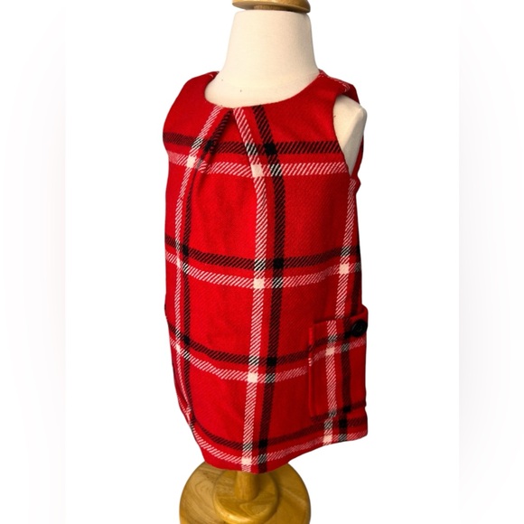 Baby Gap dress girls 12-18 Month plaid print Jumper wool blend jumper, Christmas - Picture 1 of 10